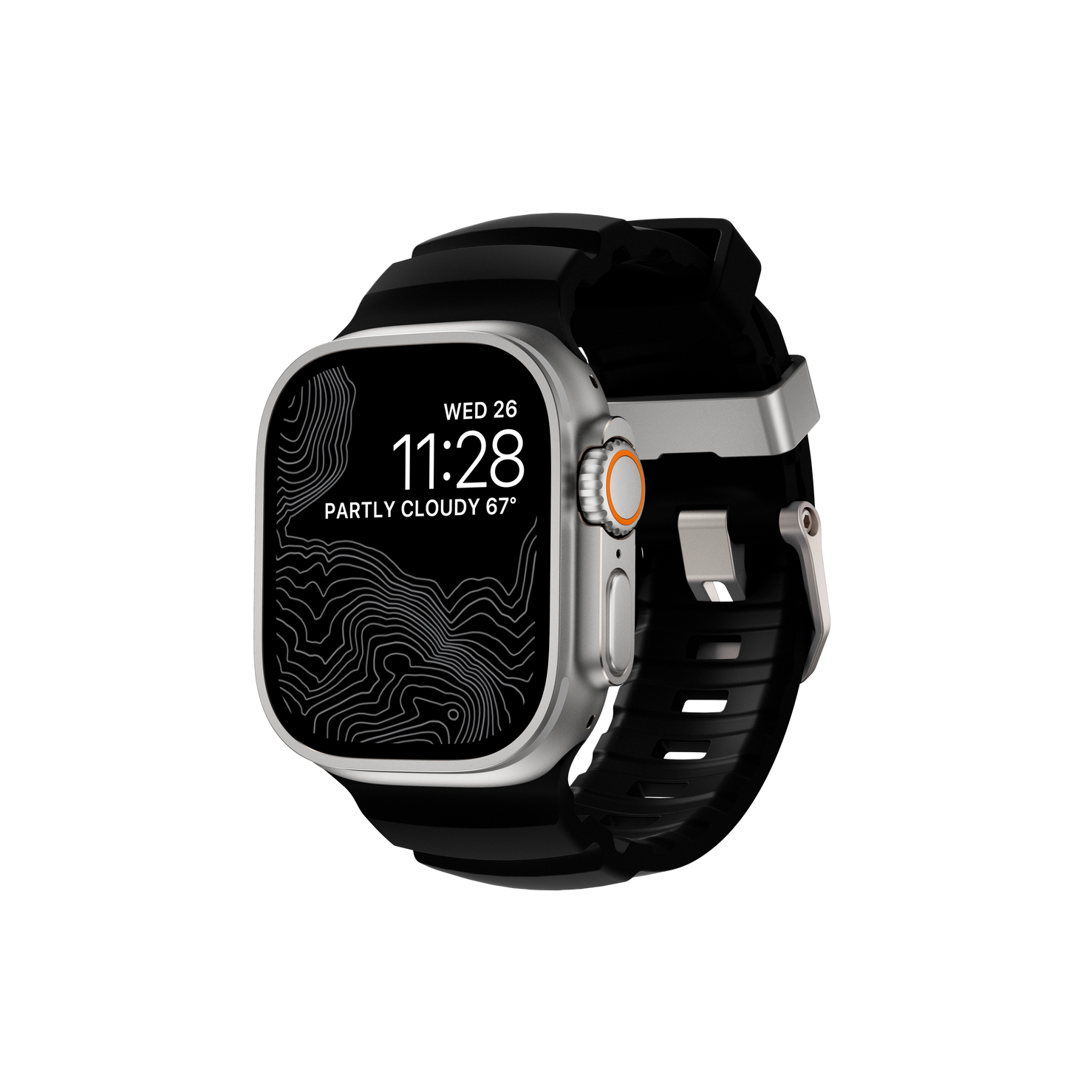 Nomad Rocky Point Band - 46/49mm - Natural Hardware - Carbon Black