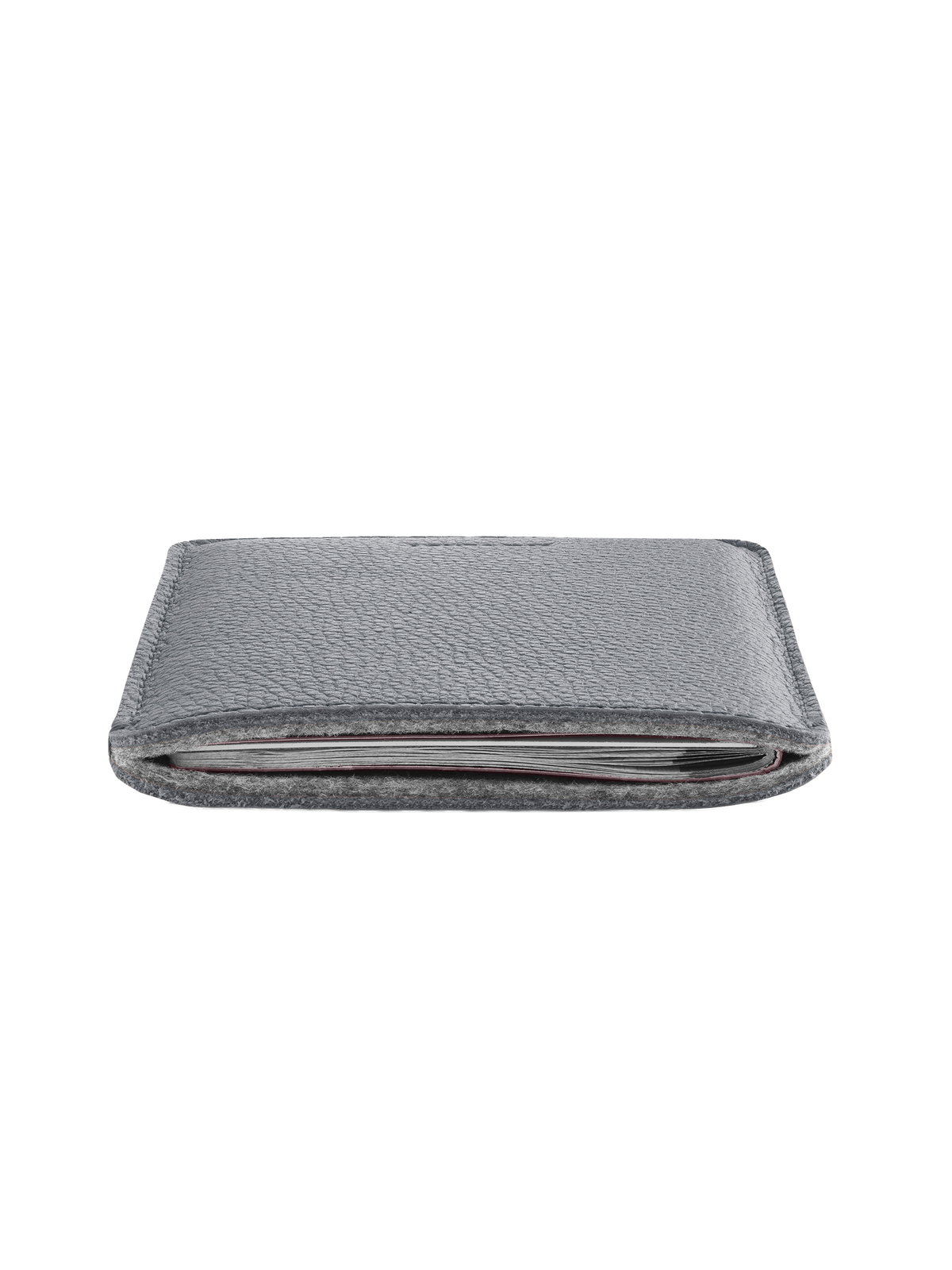Woolnut Leather Sleeve for Passport - Grey