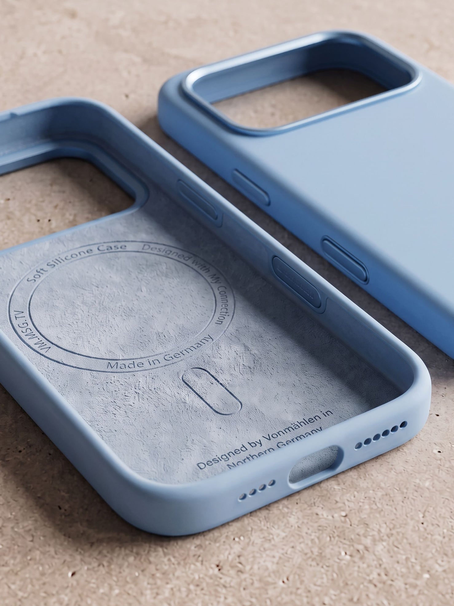 Vonmaehlen Soft Silicone Case for iPhone 18 Pro - Light Blue