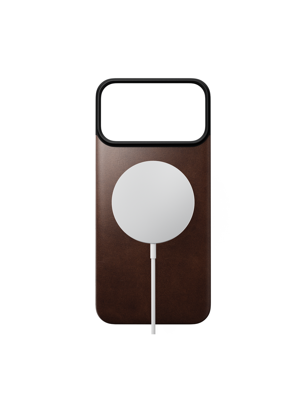 Nomad Magnetic Back with Horween Leather for iPhone 18 Pro Max - Rustic Brown