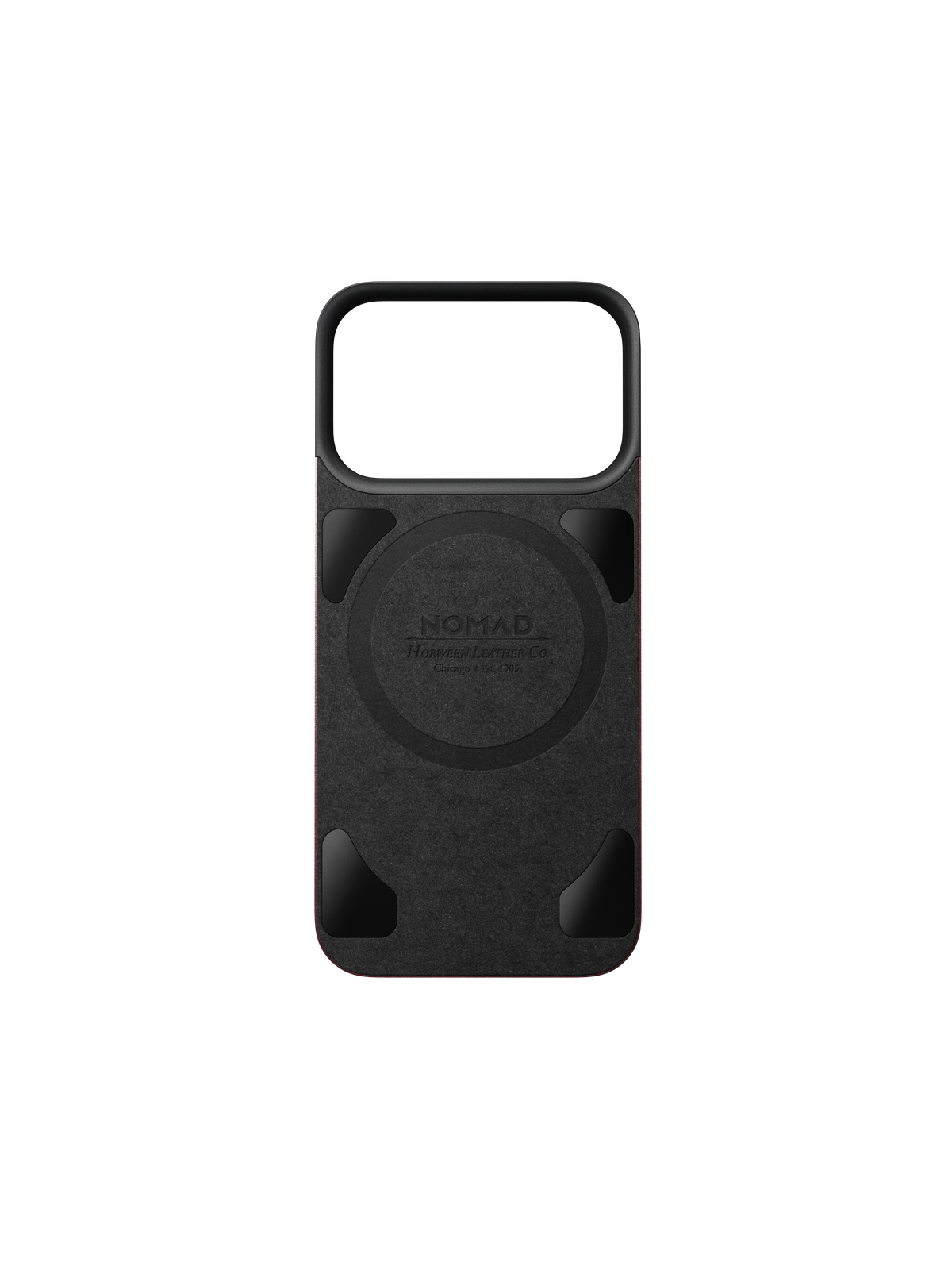 Nomad Magnetic Back with Horween Leather for iPhone 18 Pro - Burgundy