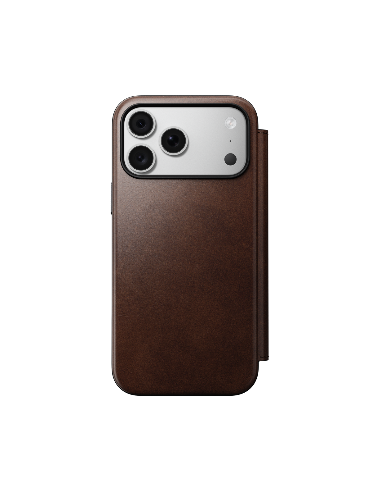 Nomad Modern Folio with Horween Leather for iPhone 18 Pro Max - Rustic Brown