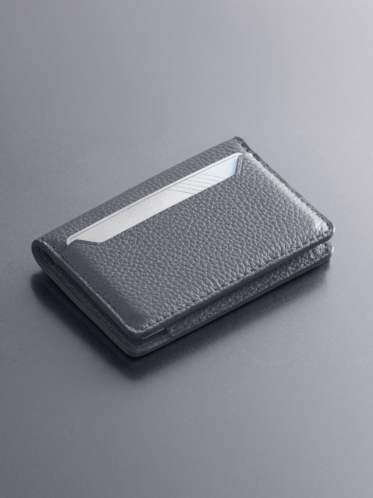 Woolnut Leather Wallet - Grey
