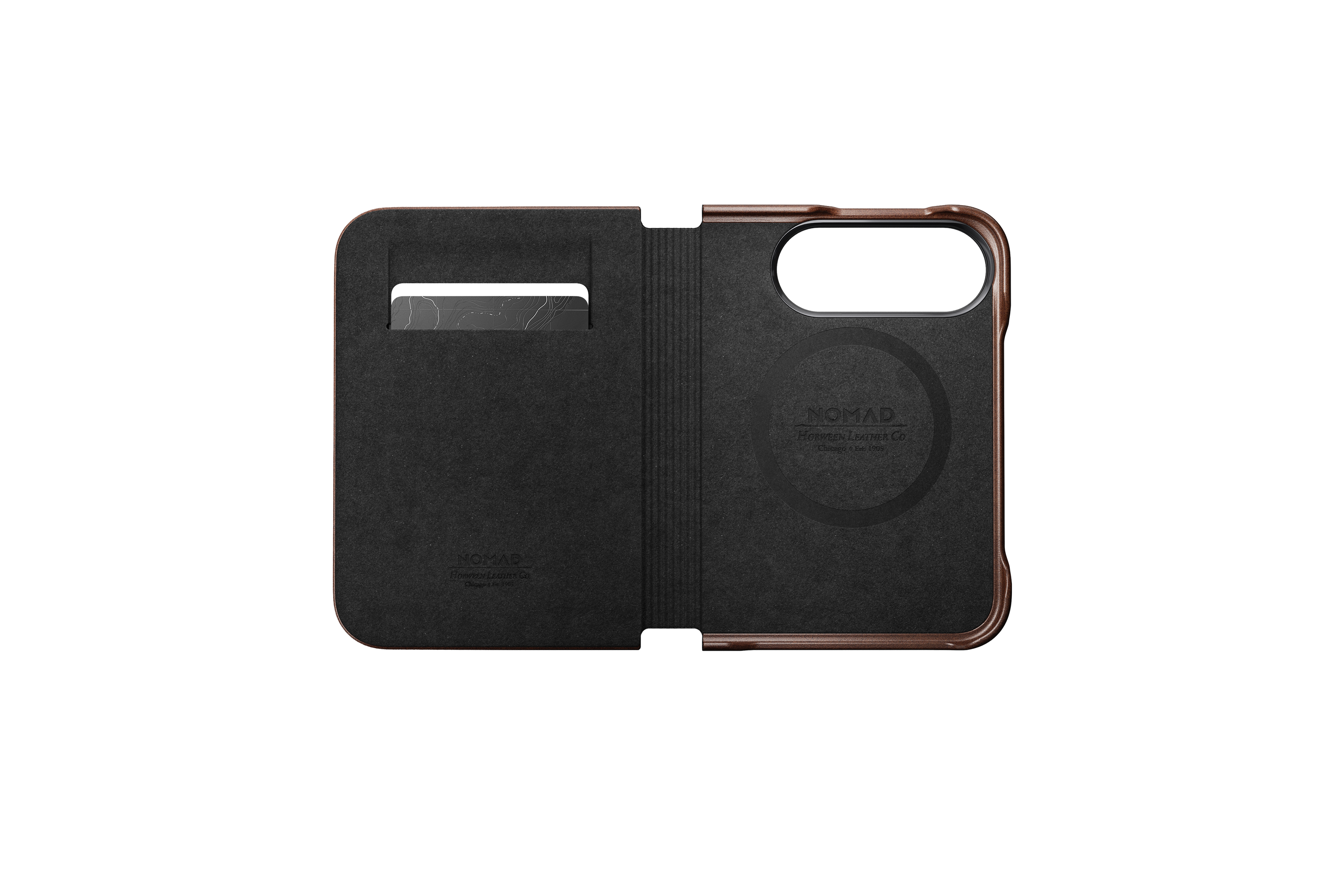 Nomad Traditional Folio with Horween Leather for iPhone Duo - Rustic Brown