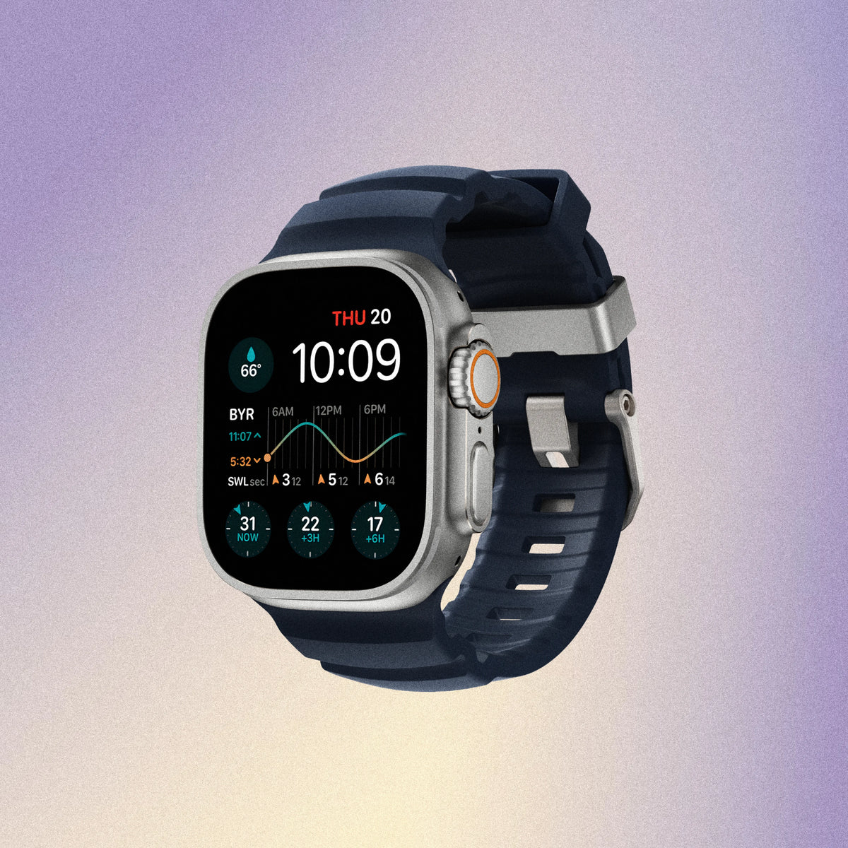 Nomad Rocky Point Band - 46/49mm - Natural Hardware - Atlantic