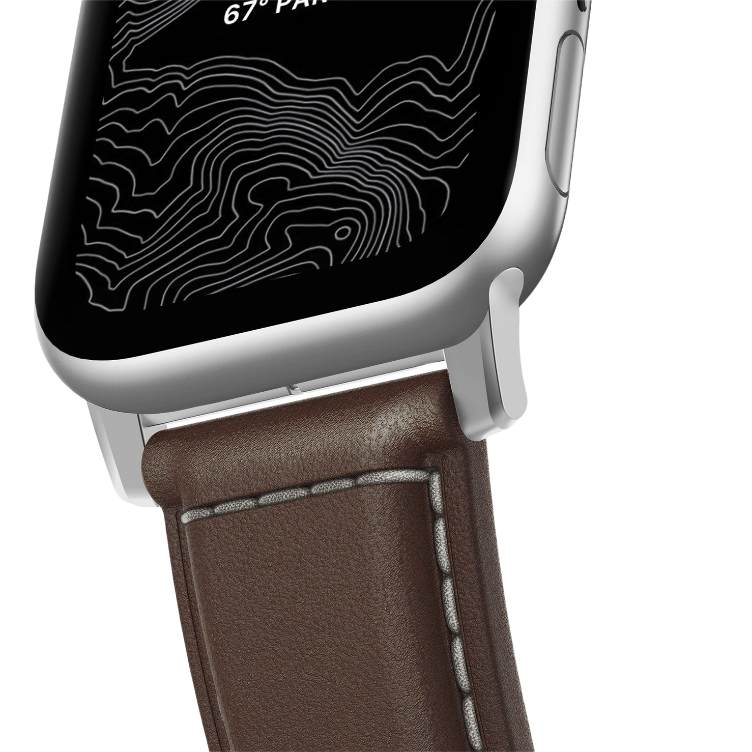 Nomad Traditional Band - 46/49mm - Silver Hardware - Brown